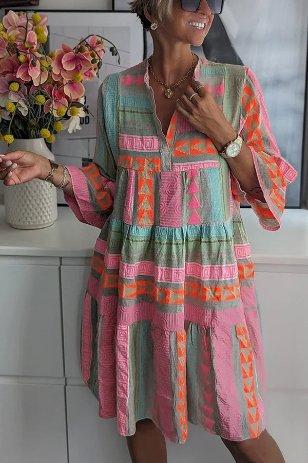 Ida | Elegant klänning med flair-ärmar i svart