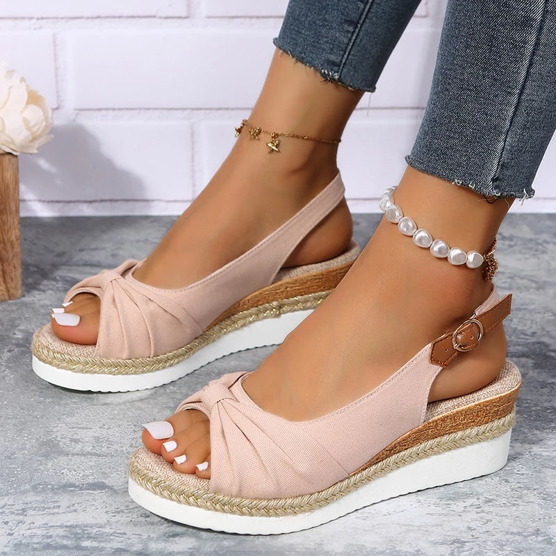 Astrid | Våren Sandaler i beige läder