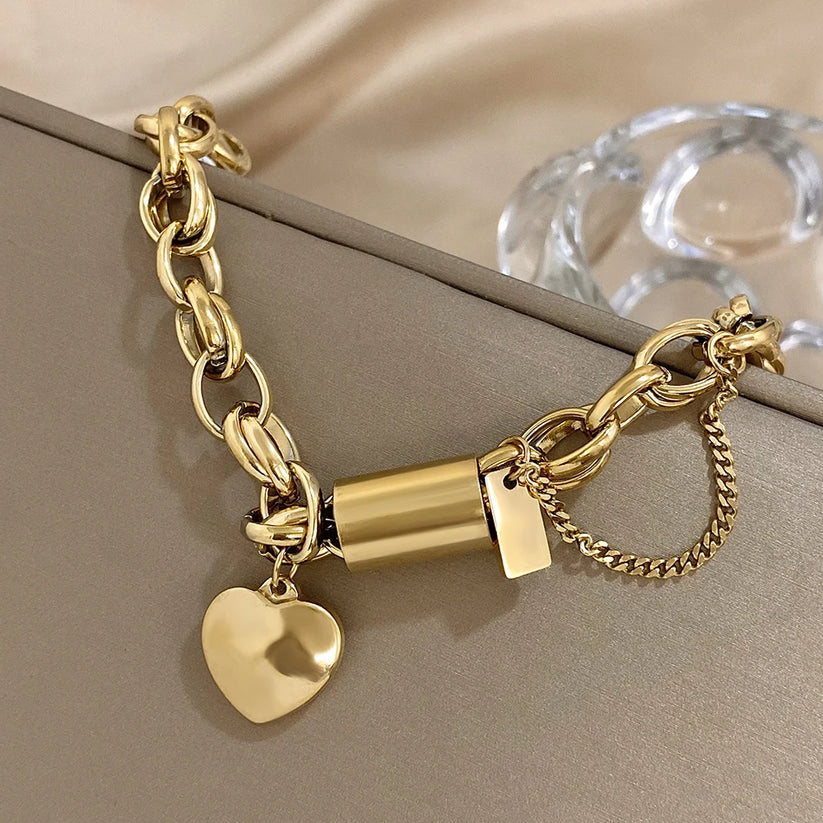 Sofia | Elegant Förgylld Chunky Armband i Guld