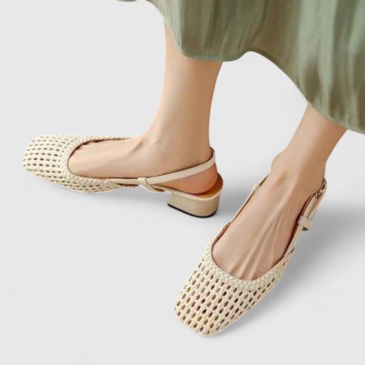 Lovisa | Eleganta sandaler i naturlig läder, klassisk design, beige