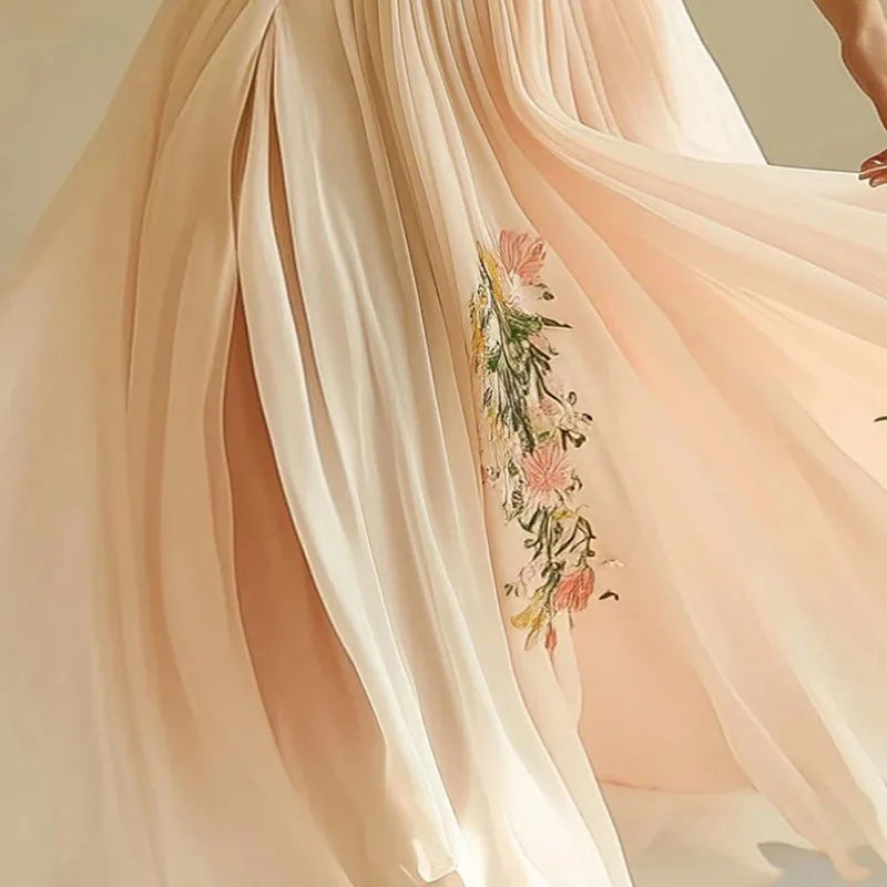 LUMIELLA – ELEGANT HÖG MIDJA V-HALS KALAS KLÄDNAD