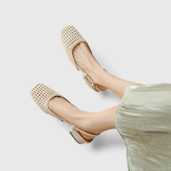 Lovisa | Eleganta sandaler i naturlig läder, klassisk design, beige