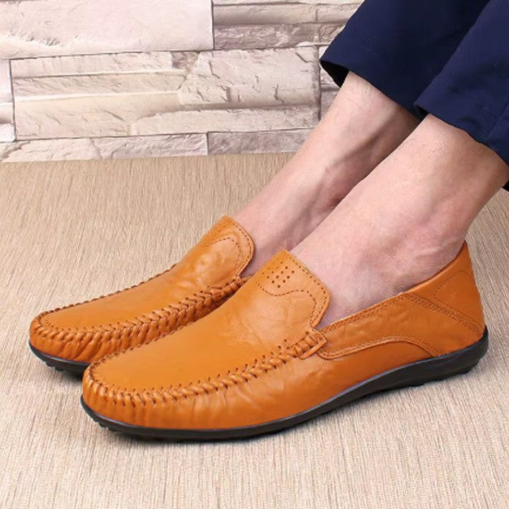 Eva | Klassiska Loafers i Svart Läder