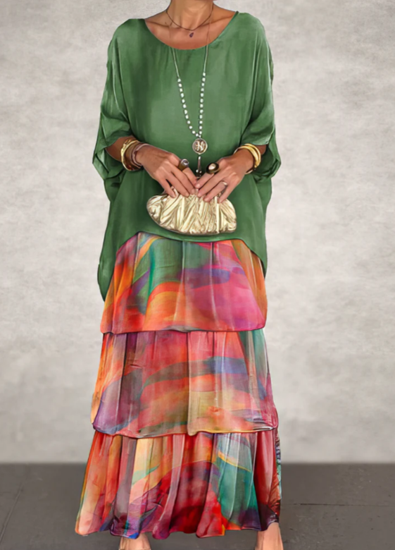 Lara | Elegant Flödande Maxiklänning