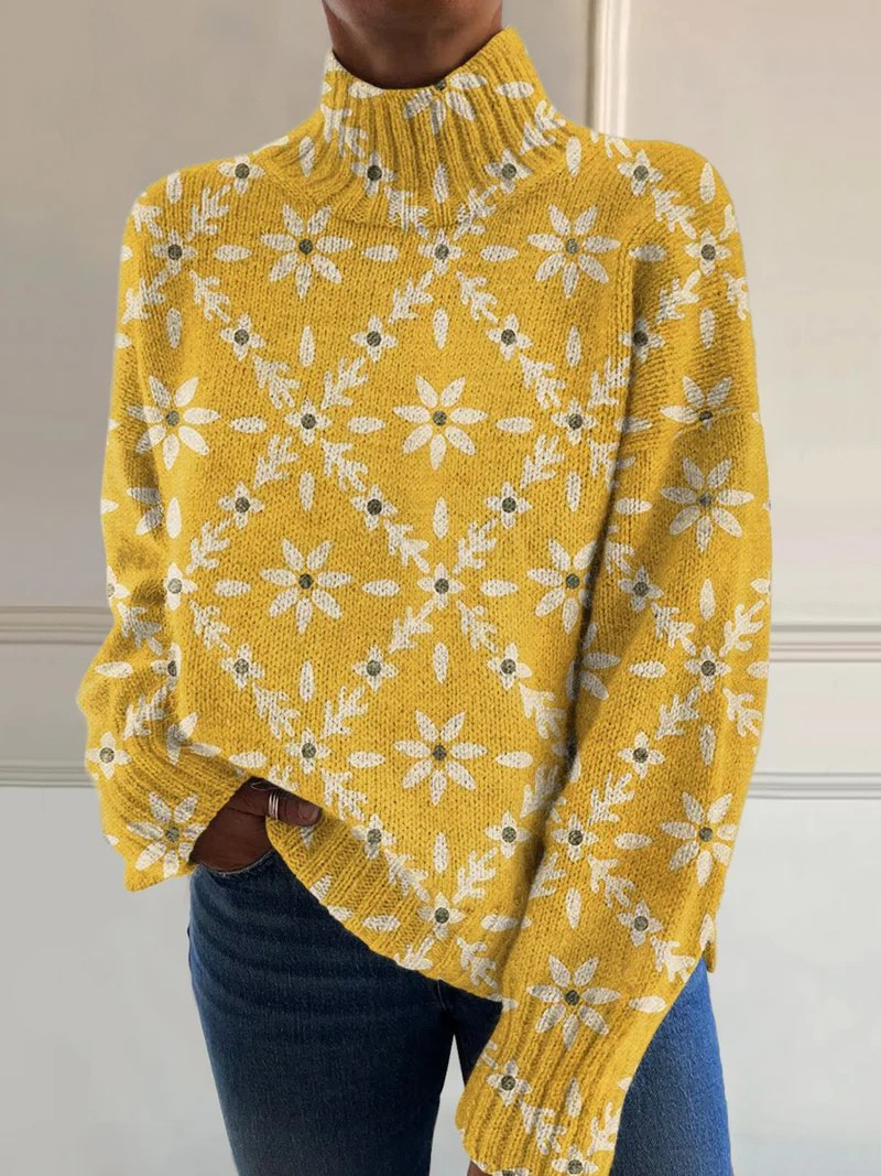 Ulrika | Vintage Färgblock Blommig Konst
