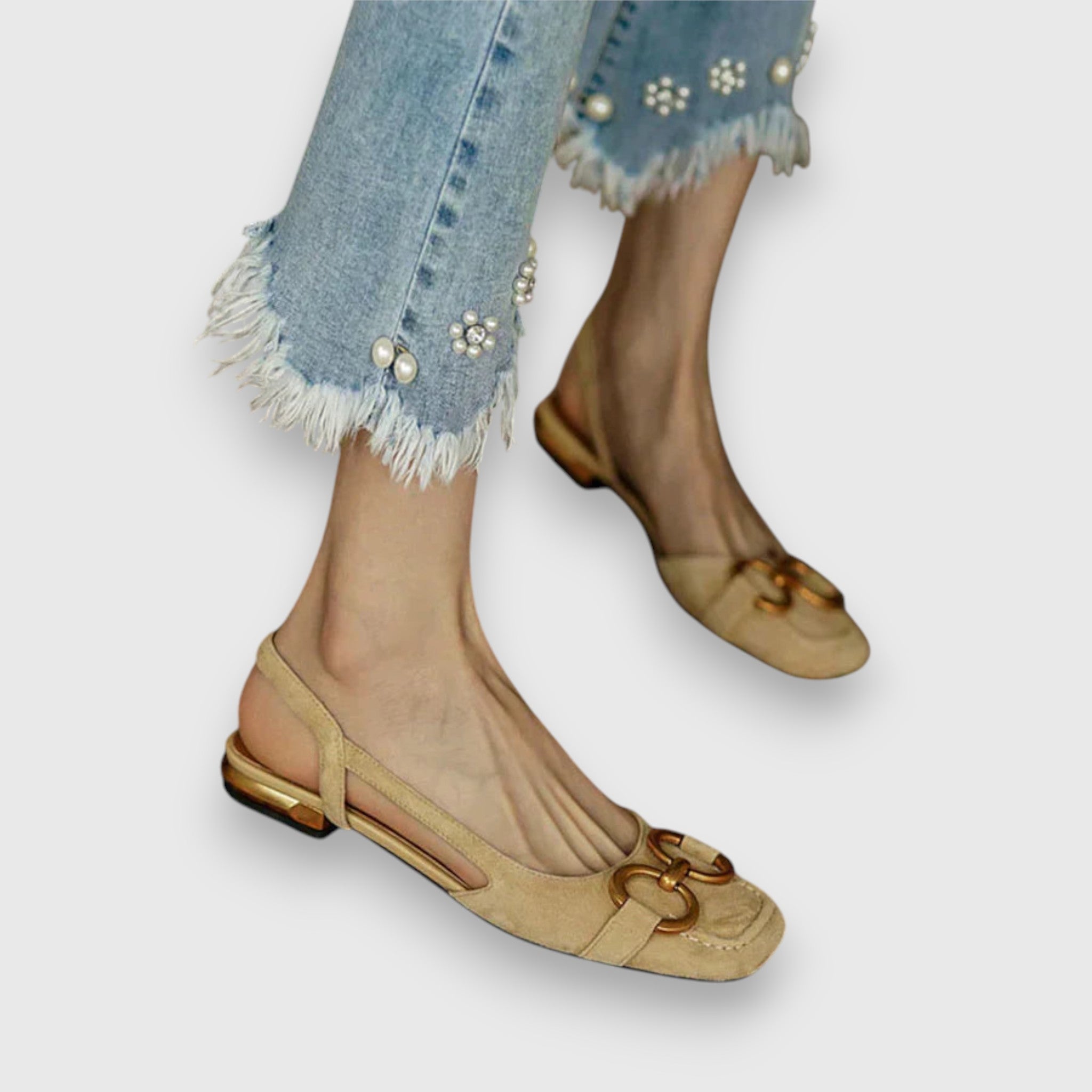 Agnes | Bekväma sandaler i beige läder