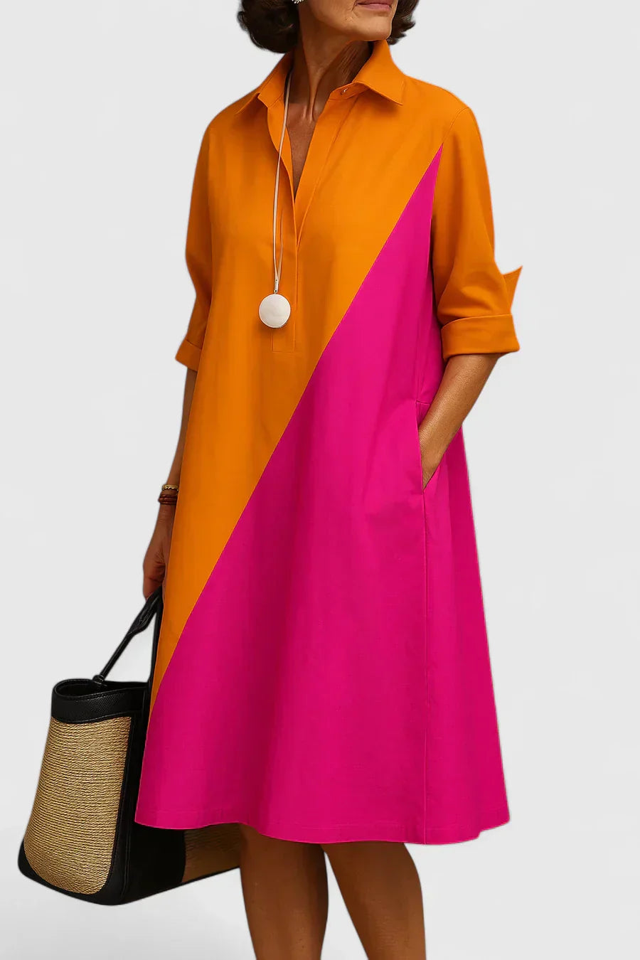 Edith | Elegant Midi Klänning i Svart
