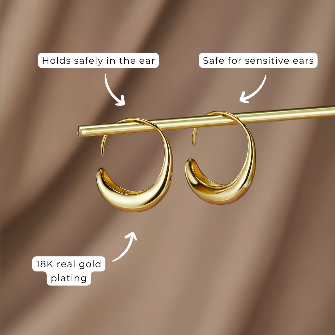 CAMILLE | DROP HOOP ÖRHÄNGEN