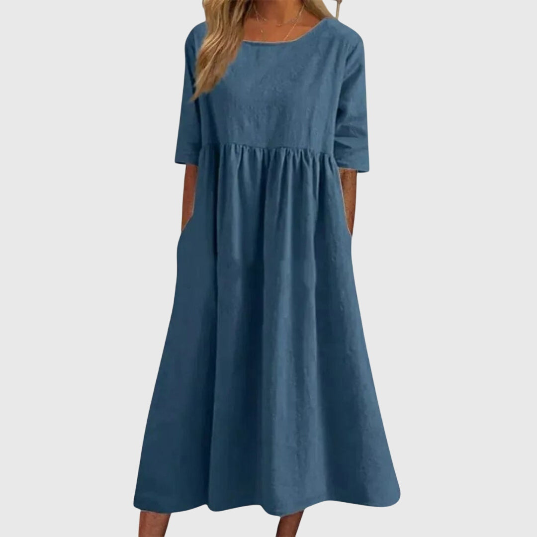 Sanna | Elegant kortärmad klänning