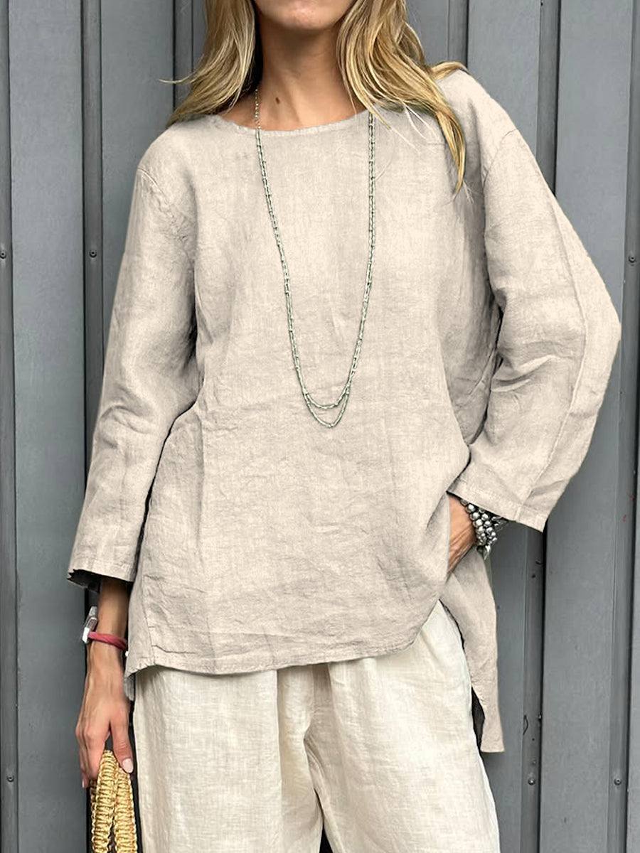 Stina | Cassia vit bomullsblus med klassisk snitt