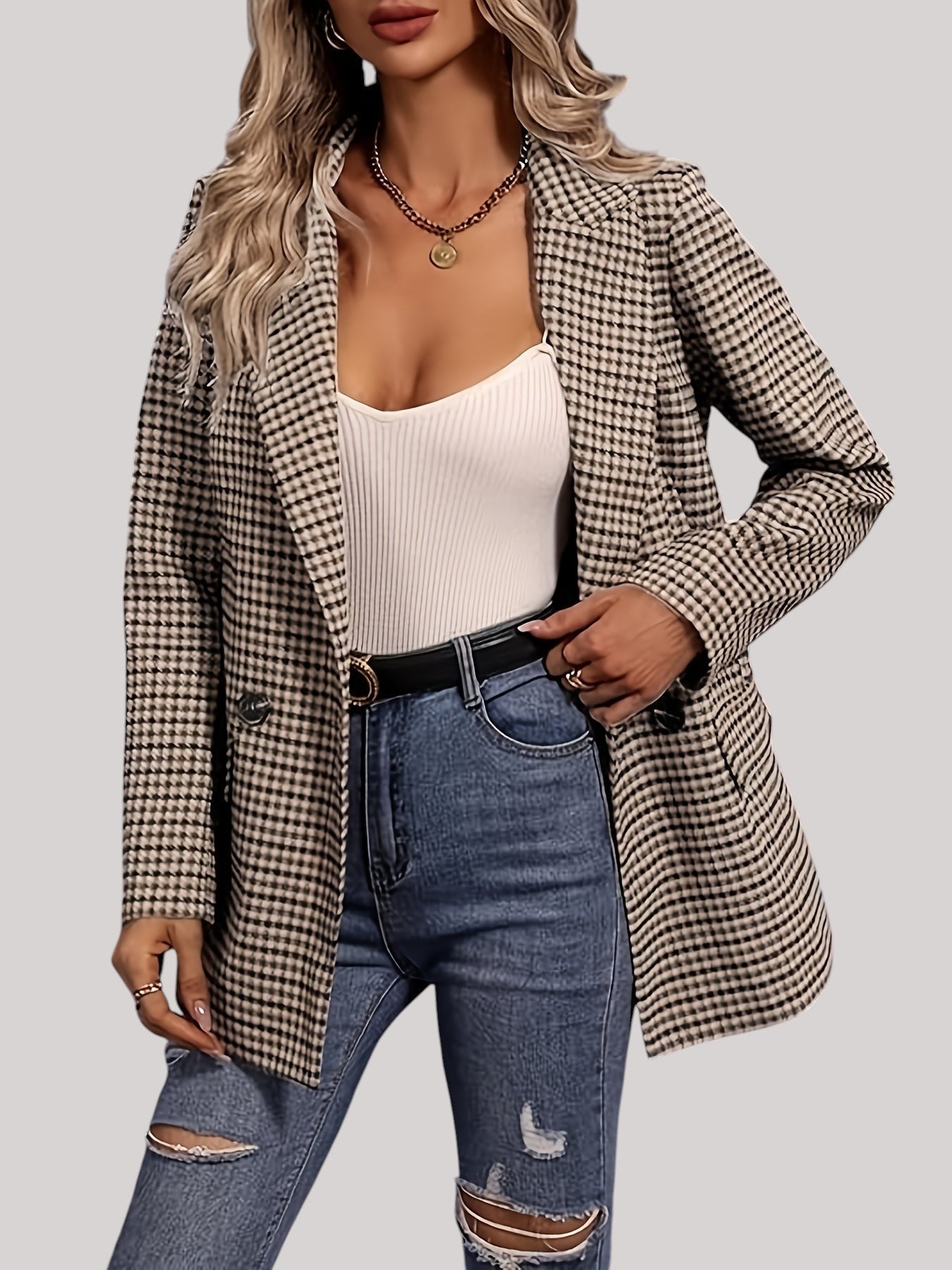 Lovisa™ | Elegant Rutig kavaj