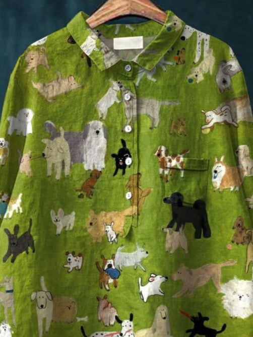 Hilda | Bluey™ Hundkonst T-shirt i bomull, regular passform, vit