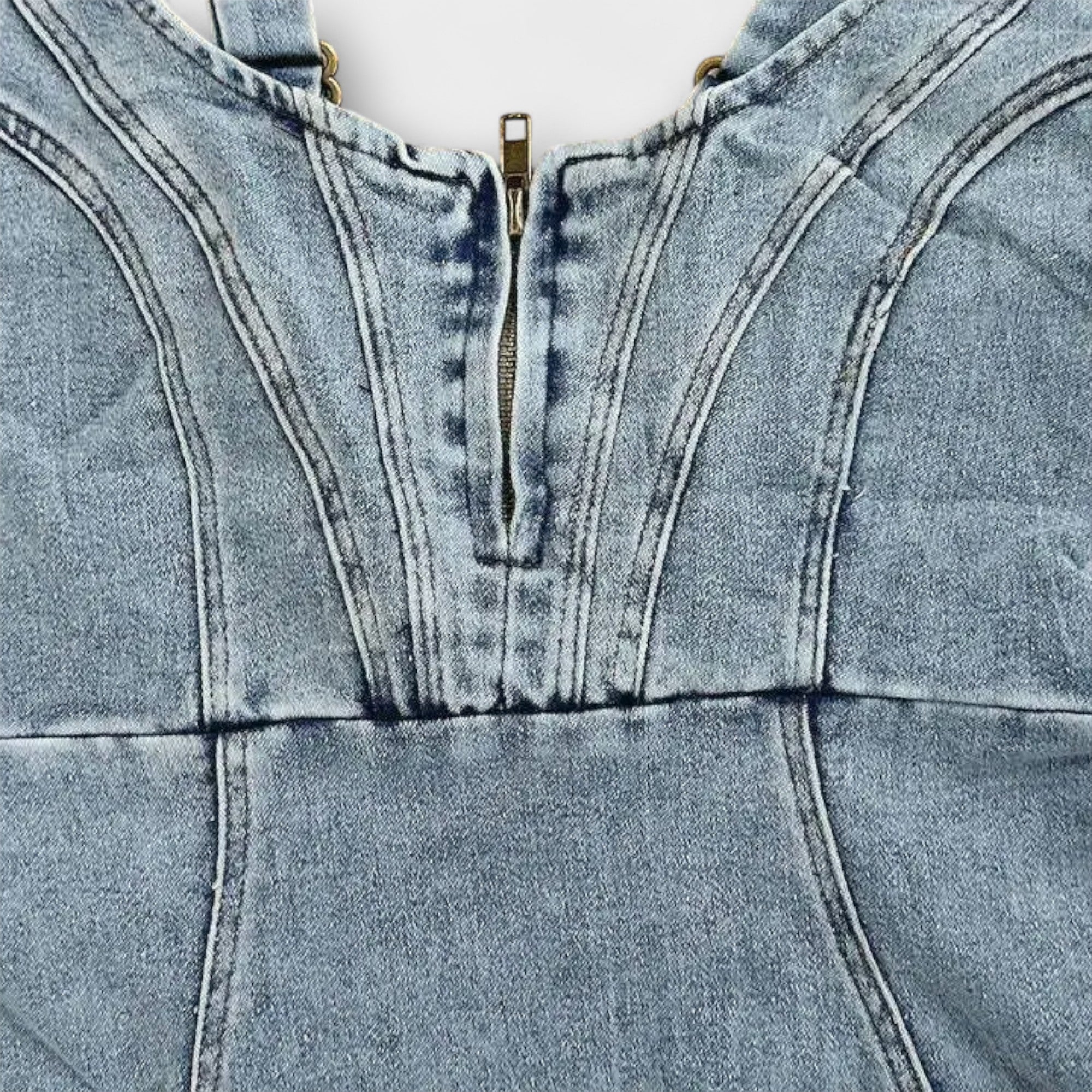Maja | Denimklänning med Justerbara Remmar