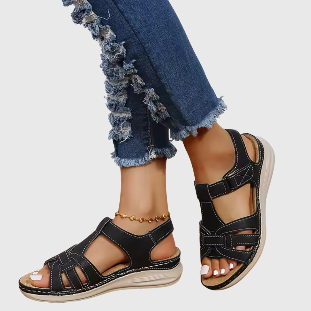 Vera | Ortopediska sandaler i svart läder
