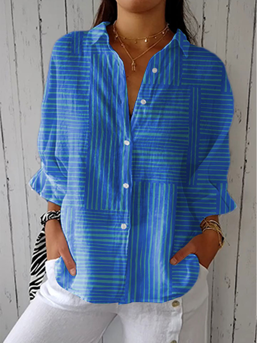 Feline | Azure Stripe Blus