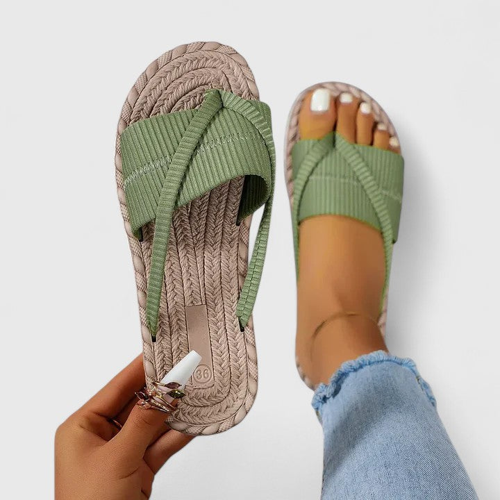 Astrid | Ortopedisk Sandal i Svart Läder med Ergonomisk Stöd