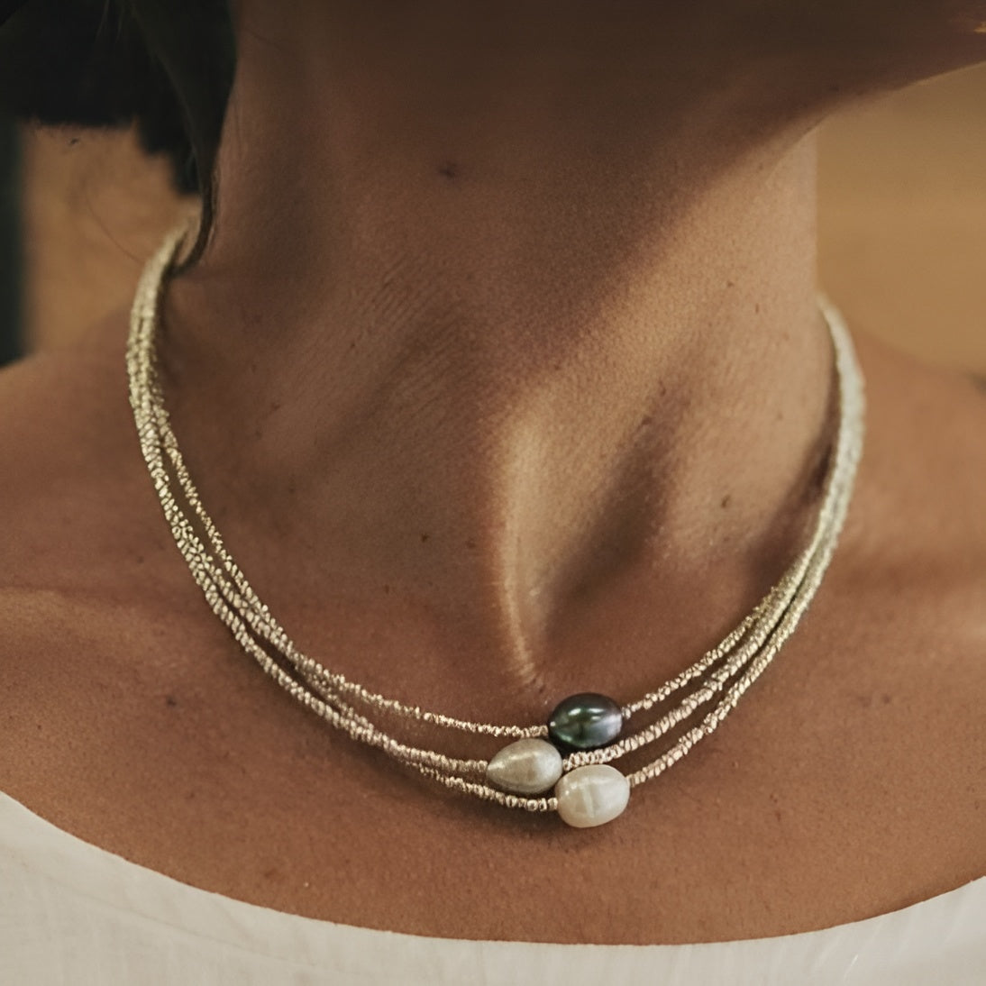 CORA | STILIG VINTAGE PERLHALSBAND