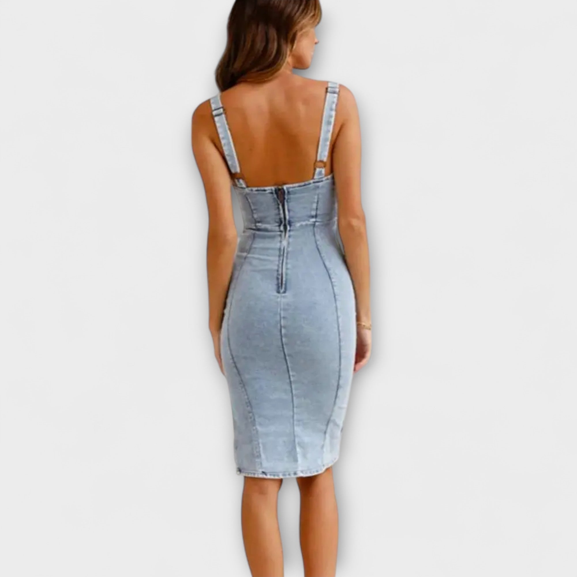 Maja | Denimklänning med Justerbara Remmar