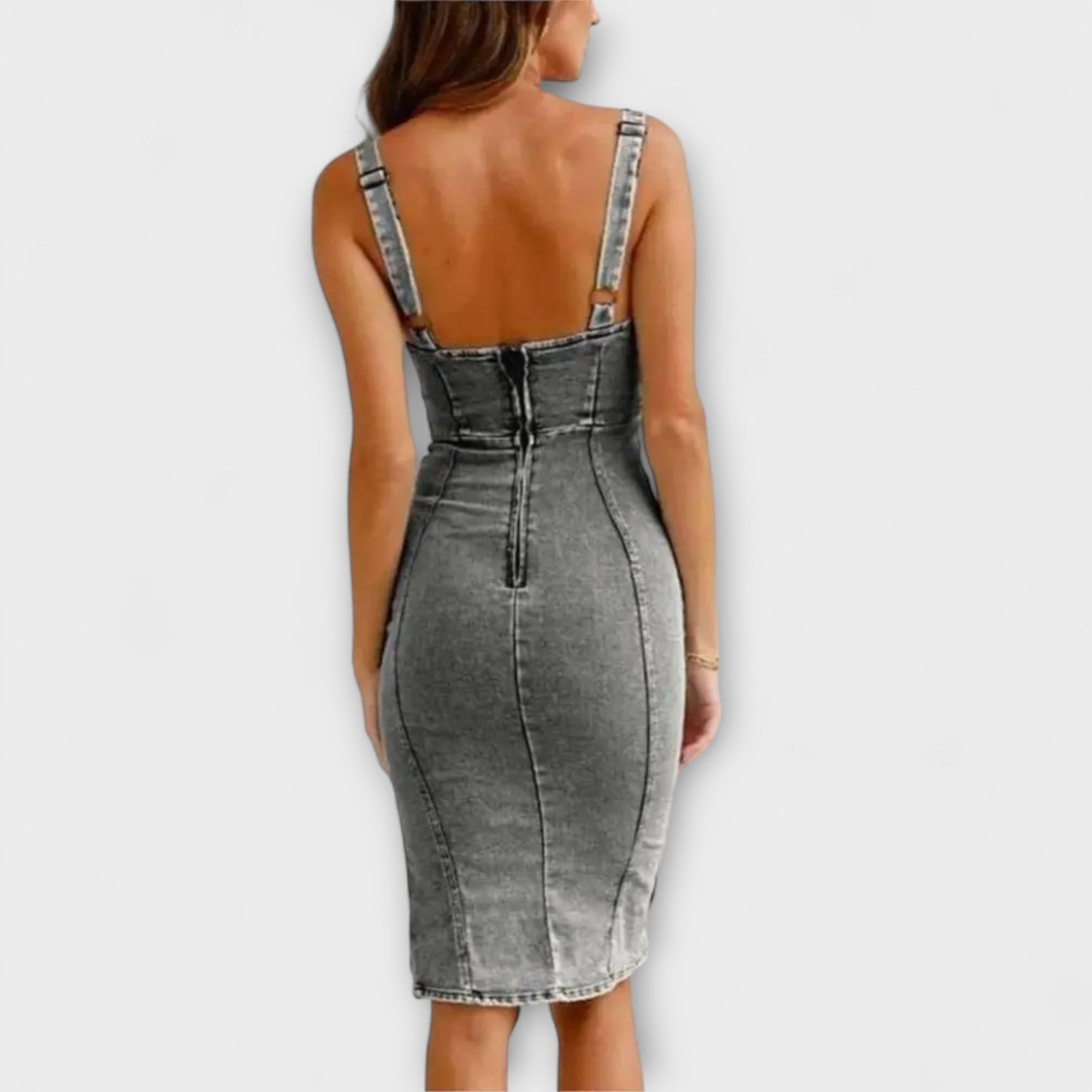 Maja | Denimklänning med Justerbara Remmar