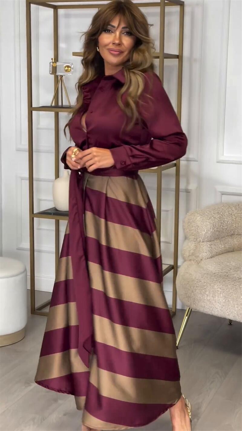 Tyra | Randig Maxi Klänning