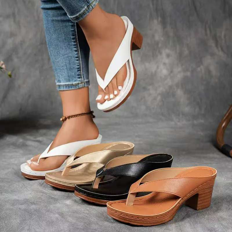Vera | Avslappnade sandaler i beige läder