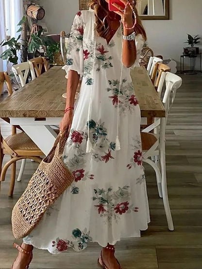 Sofia | Lätt Boho Klänning med Smickrande Passform